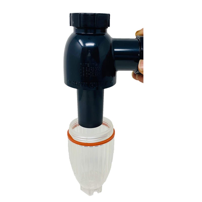 PermaFLOW PF WaterWorks PT5001-2 SinkGENIE No Mess Money Saving P-Trap - 2 Pack, Black and Transparent - Image 5